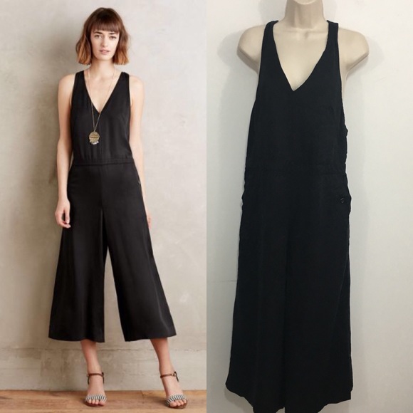 Anthropologie Pants - Elevenses Erinna Culotte Jumpsuit Black size small